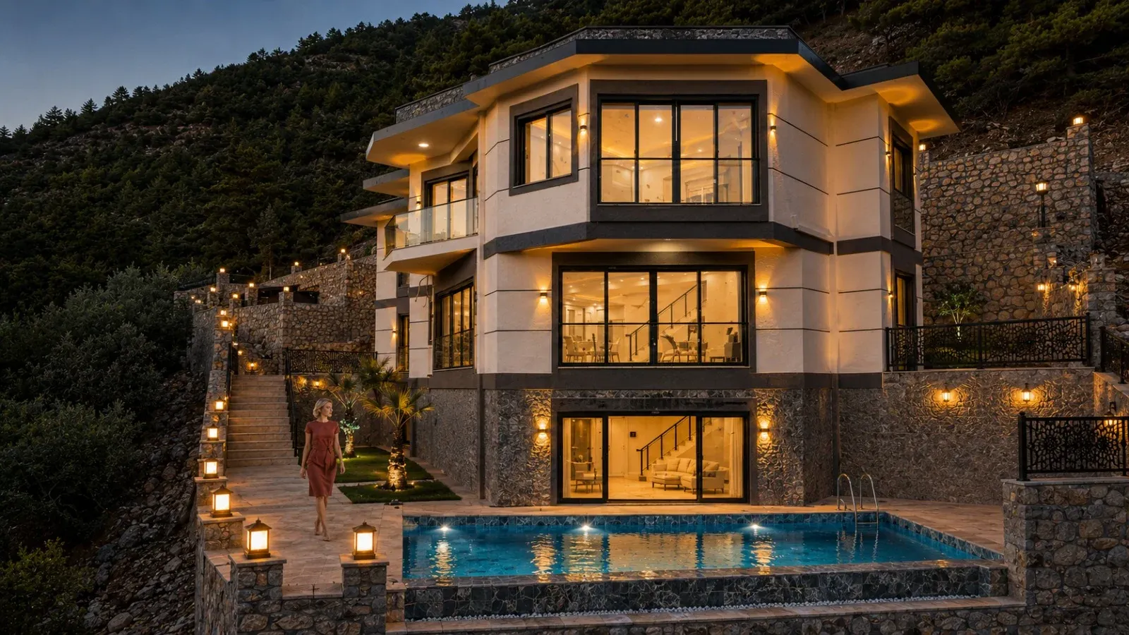 Mykonut'tan Fethiye İncirköy'de 575m2. Arsa İçinde Lüks Villa